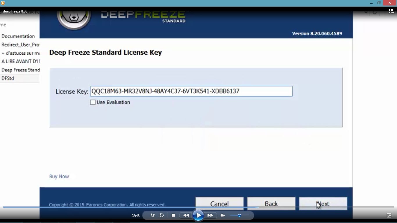 Deep freeze 8.53.020 license key